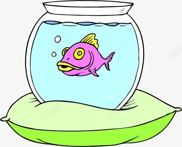 紫色的鱼png免抠素材_新图网 https://ixintu.com 一条 卡通 小鱼 手绘 简图 紫色 蓝色 鱼缸