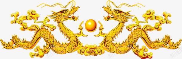 双龙戏珠png免抠素材_新图网 https://ixintu.com 传统 双龙 双龙边框 戏珠