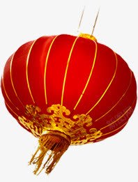 红色中国新年灯笼装饰素材