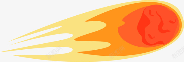 卡通彗星矢量图ai免抠素材_新图网 https://ixintu.com 卡通 彗星 橙色 矢量图
