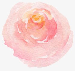 手绘水彩玫瑰素材