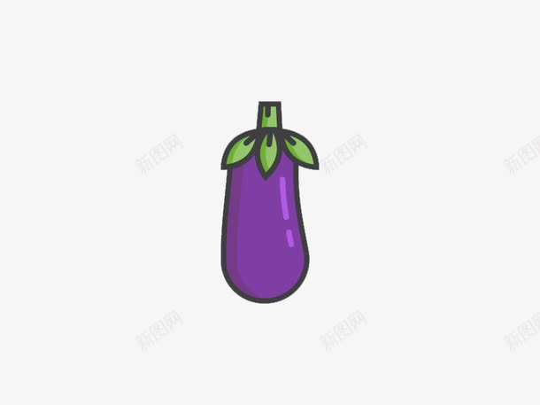 紫色绿叶茄子png免抠素材_新图网 https://ixintu.com 植物 紫茄子 绿叶 茄子