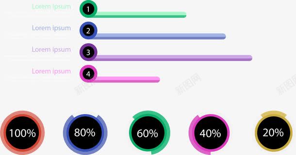 手绘PPT数据png免抠素材_新图网 https://ixintu.com PPT 手绘 数据 百分比