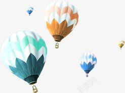 氢气球海报手绘彩色素材