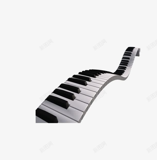 黑白钢琴键png免抠素材_新图网 https://ixintu.com 白色 简图 钢琴键 黑色