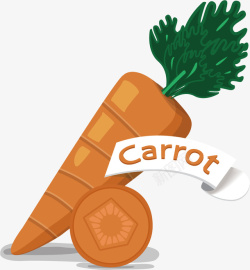 胡萝卜蔬菜矢量图素材