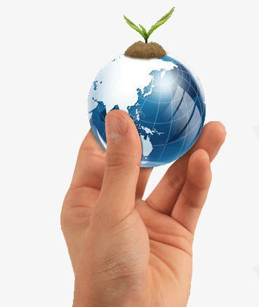 手上的地球png免抠素材_新图网 https://ixintu.com 创意 地球 小树苗 手上的地球