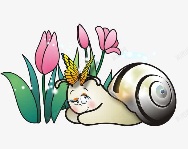 卡通蜗牛趴着png免抠素材_新图网 https://ixintu.com 浼戞伅 瓒寸潃 鑺变笡 铚楃墰