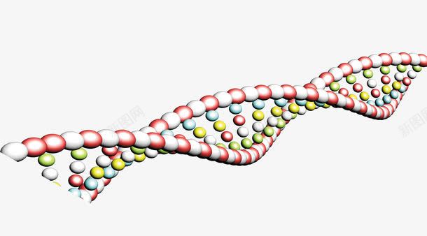 彩色珠串png免抠素材_新图网 https://ixintu.com 圆形 基因链 彩色 珠串