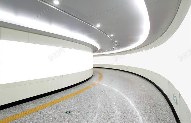 地铁隧道png免抠素材_新图网 https://ixintu.com 人行道 地下铁 白色 过道 隧道