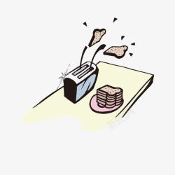 手绘自动面包机图案手绘自动面包机图案高清图片