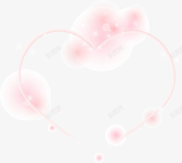 粉色心形装饰图案矢量图ai免抠素材_新图网 https://ixintu.com 图案 心形 粉色 装饰 矢量图