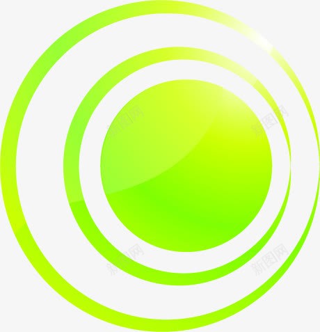 绿色简约圆形png免抠素材_新图网 https://ixintu.com 圆形 简约 绿色 设计