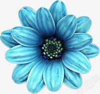 蓝色卡通植物花朵png免抠素材_新图网 https://ixintu.com 卡通 植物 花朵 蓝色