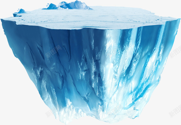 蓝色冰山平台png免抠素材_新图网 https://ixintu.com 冰块 冰山 平台 模型 蓝色