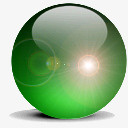 美丽水晶球墨绿晶球系统图标高清图片