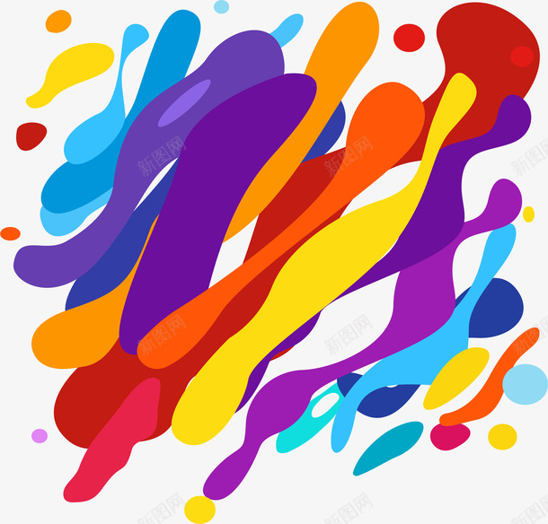 抽象彩色涂鸦矢量图eps免抠素材_新图网 https://ixintu.com 抽象 矢量素材 艺术 艺术涂鸦 矢量图