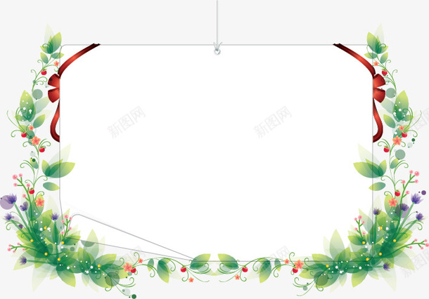 绿色花纹边框矢量图ai免抠素材_新图网 https://ixintu.com 矢量花纹 矢量边框 绿色边框 边框花纹 矢量图