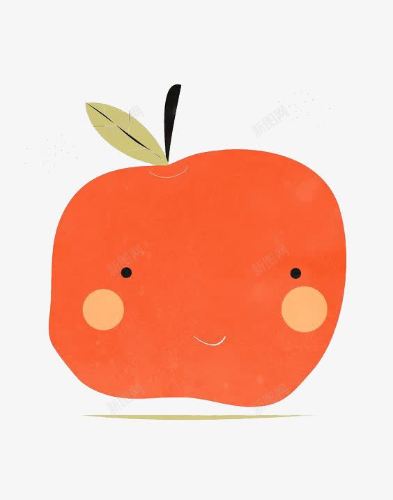卡通红苹果png免抠素材_新图网 https://ixintu.com 创意 卡通 手绘 水果 苹果