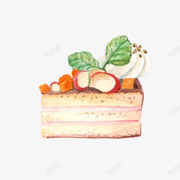 美味手绘蛋糕png免抠素材_新图网 https://ixintu.com 手绘 美食节 蛋糕