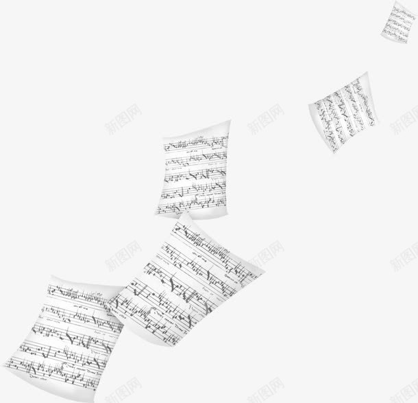 音乐纸乐符漂浮png免抠素材_新图网 https://ixintu.com 乐符 免抠 漂浮 素材 音乐纸