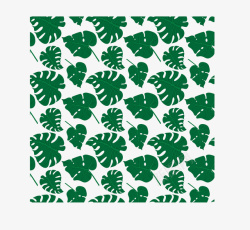 绿色芭蕉叶花纹矢量图素材