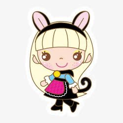 猫耳朵可爱男孩女孩图标图标