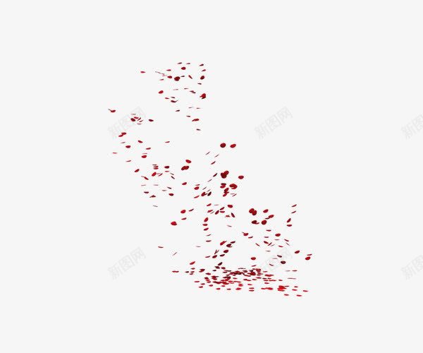 红色散落花瓣案png免抠素材_新图网 https://ixintu.com 图案 图案设计 散落 红色花瓣 红色设计 花瓣
