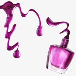 紫色指甲油素材