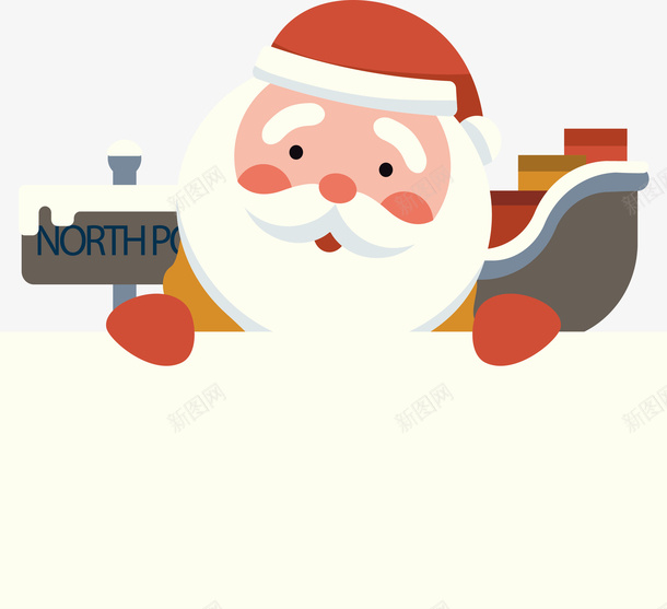 送礼物的圣诞老人广告牌矢量图ai免抠素材_新图网 https://ixintu.com 圣诞礼物 圣诞老人 圣诞节 矢量png 送礼物 雪橇 矢量图