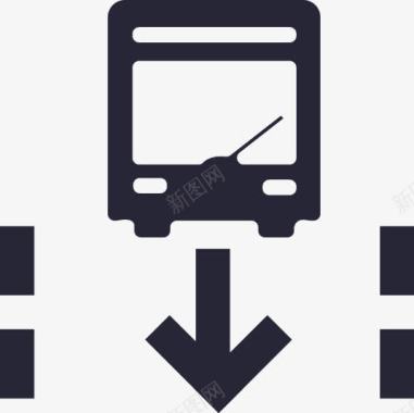 icon常规公众汽车运营线路图标图标
