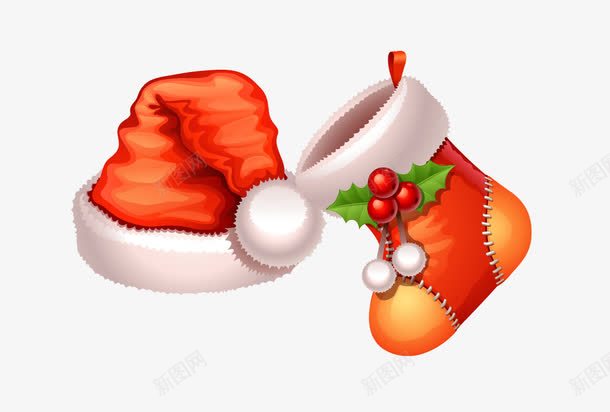 圣诞节帽子png免抠素材_新图网 https://ixintu.com 圣诞节 帽子 节日 靴子