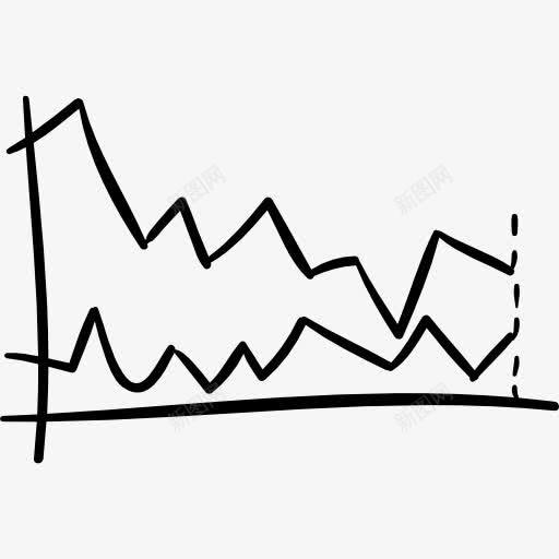 统计图形与锯齿线图标png_新图网 https://ixintu.com 图形 图形业务 线 线图 统计 锯齿形