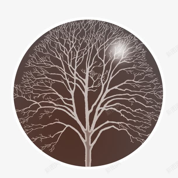 圆形里的枯树背景png免抠素材_新图网 https://ixintu.com 圆形 枯树 树杆 素材背景