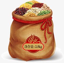 一麻袋豆子素材