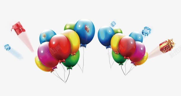 手绘彩色气球双11装饰png免抠素材_新图网 https://ixintu.com 11 彩色 气球 装饰