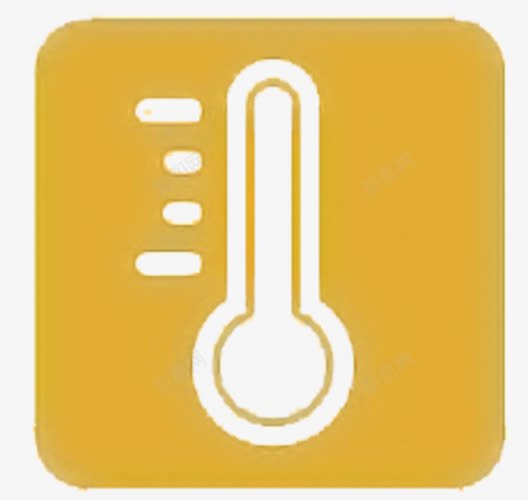 黄色卡通温度图标png_新图网 https://ixintu.com 卡通图 图标 温度 温度计 湿度图标 设计图 黄色图标