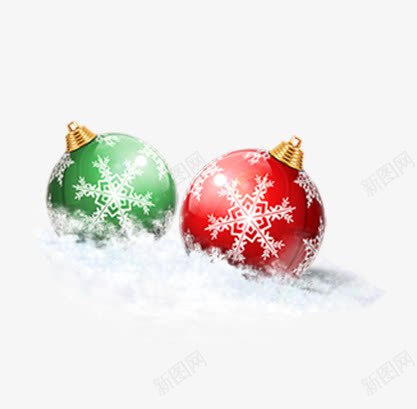淘宝圣诞节雪花球装png免抠素材_新图网 https://ixintu.com 淘宝圣诞节雪花球装饰