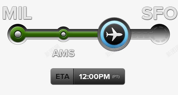 飞机圆形进度条图标png_新图网 https://ixintu.com 图标元素 圆形进度条 平面装饰 进度条 飞机