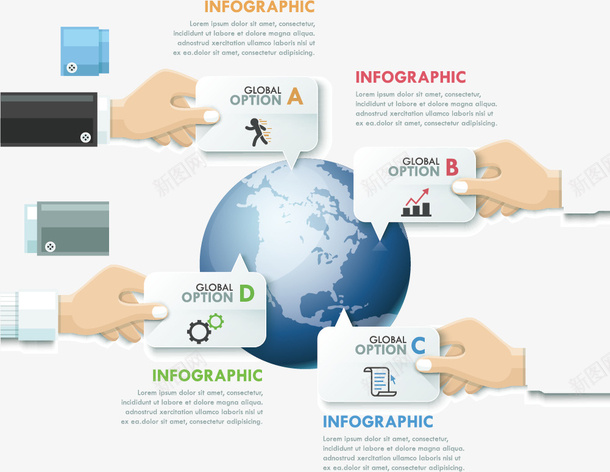 商务标签矢量图eps免抠素材_新图网 https://ixintu.com ppt 分类标签 商务 地球 手 矢量图