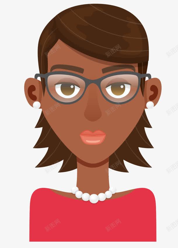 戴眼镜的女人png免抠素材_新图网 https://ixintu.com 人物 办公 半身模特 卡通 卡通女人 女人 女模特 扁平化 模特 眼镜 矢量女人 表情