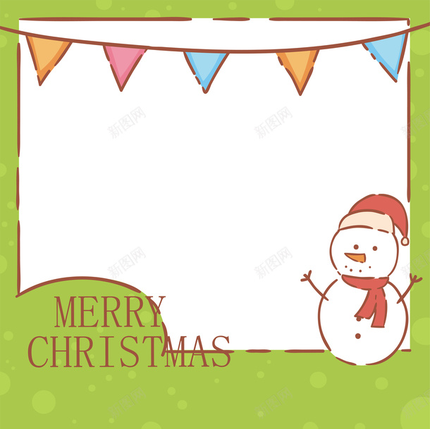 绿色雪人圣诞贺卡矢量图ai_新图网 https://ixintu.com 可爱 圣诞 圣诞贺卡 贺卡 贺卡设计 雪人 矢量图