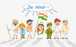 卡通印度人兵素材