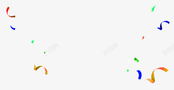 彩色飘带漂浮psd免抠素材_新图网 https://ixintu.com 彩色 漂浮 飘带