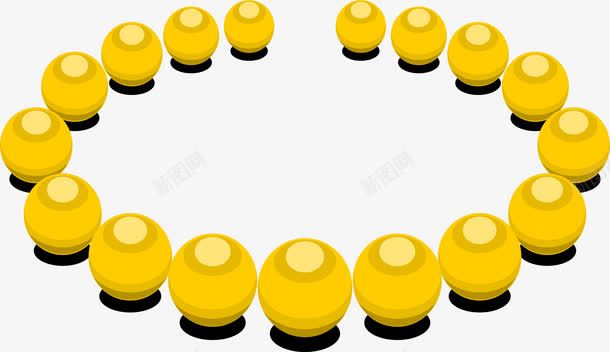 黄色手串png免抠素材_新图网 https://ixintu.com 手串 手链 珠子 矢量素材 黄色珠子