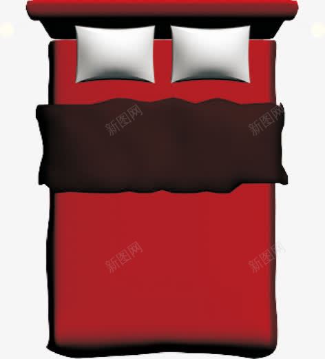 创意红色床上用品png免抠素材_新图网 https://ixintu.com 创意 用品 红色