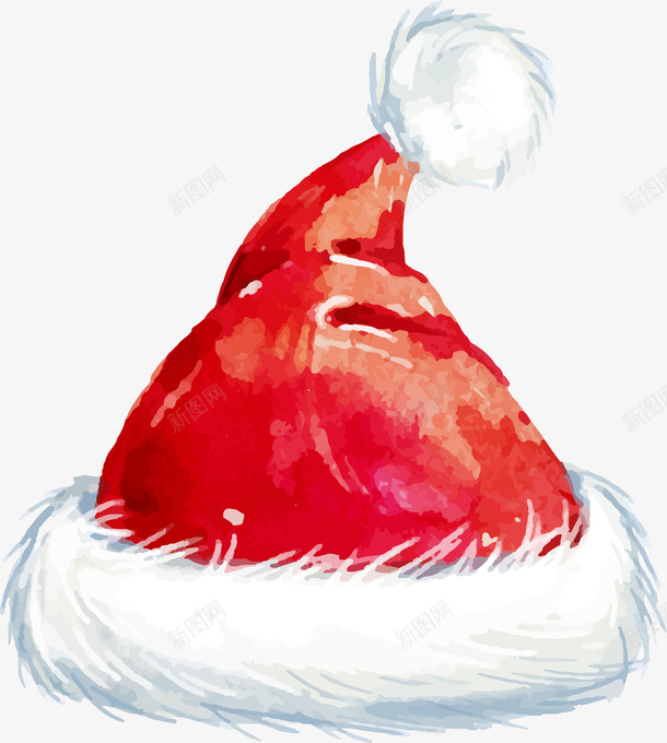 卡通红色水彩圣诞帽png免抠素材_新图网 https://ixintu.com 卡通 可爱 圣诞帽 水彩手绘 矢量图案 红色