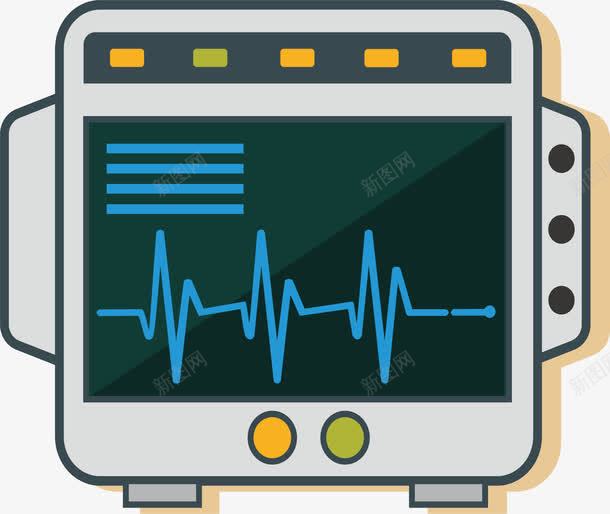 灰色心电图机png免抠素材_新图网 https://ixintu.com 医疗设备 心电 心电图 检查心脏