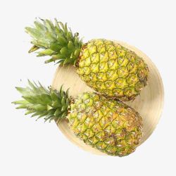 装着的水果两只菠萝高清图片