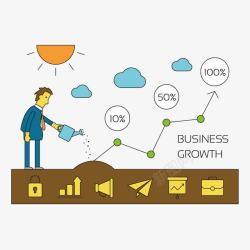 成长计划创意商业成长计划矢量图高清图片